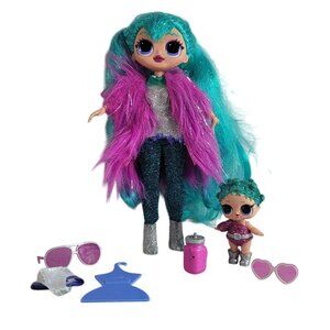 LOL Surprise Cosmic Nova & Cosmic Queen Dolls Accessories Posable 16 Pieces MGA